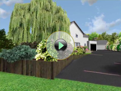 Vidéo paysagiste : réalisation de l'aménagement paysager d'une maison